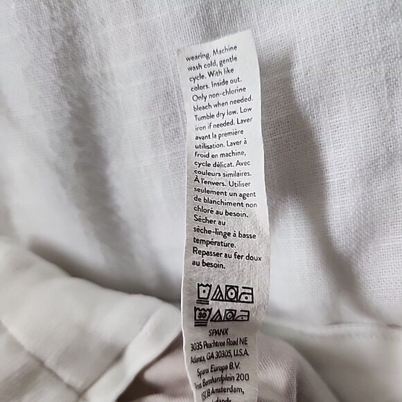 SPANX White Stretch Twill Wide Leg Cropped Pants Sailor Size Small 20312R - Picture 5 of 7